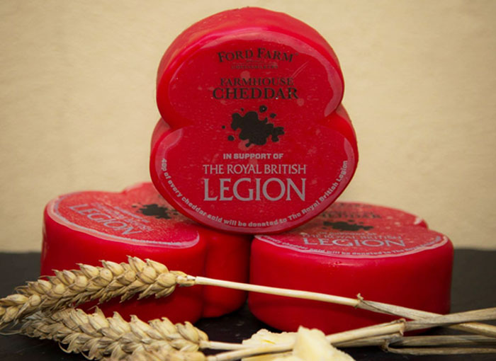 Dorset Cheddar Cheese has Poppy Appeal Ford Farm